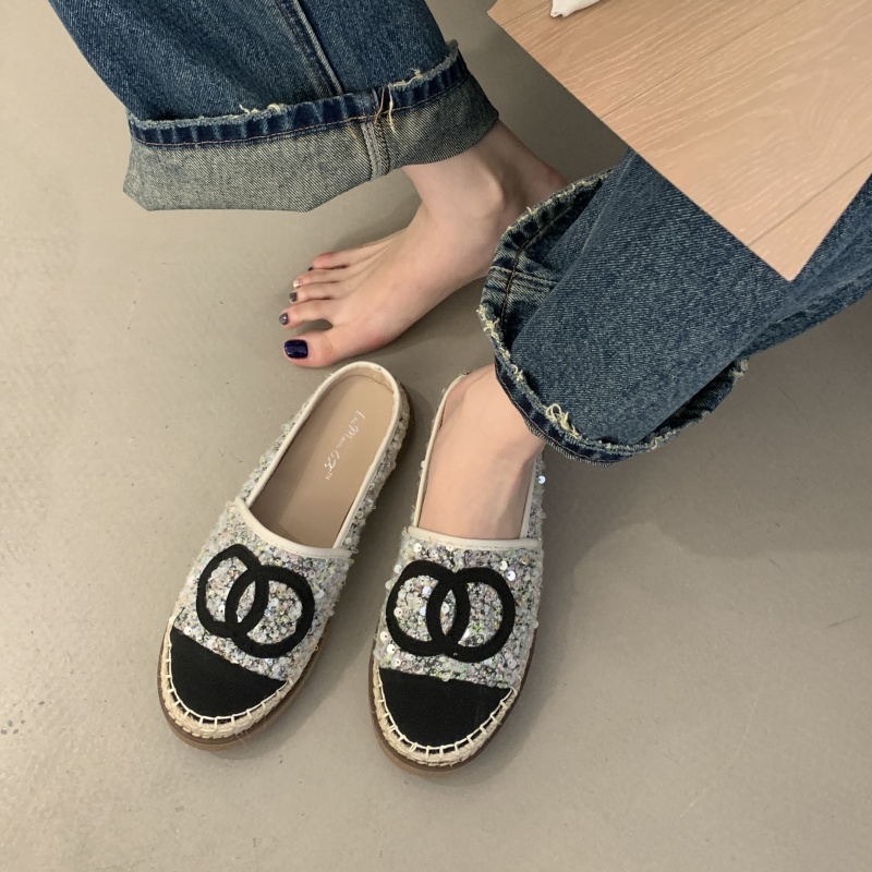 1739779427800_788587.jpg Fengda Women's Fisherman Shoes 2025 New Chunky Heel Slippers Black Pink Apricot