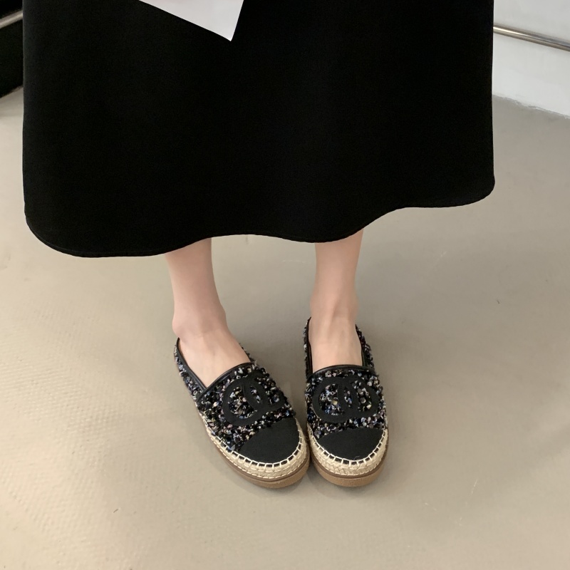 1739779447897_772013.jpg Fengda Women's Fisherman Shoes 2025 New Chunky Heel Slippers Black Pink Apricot