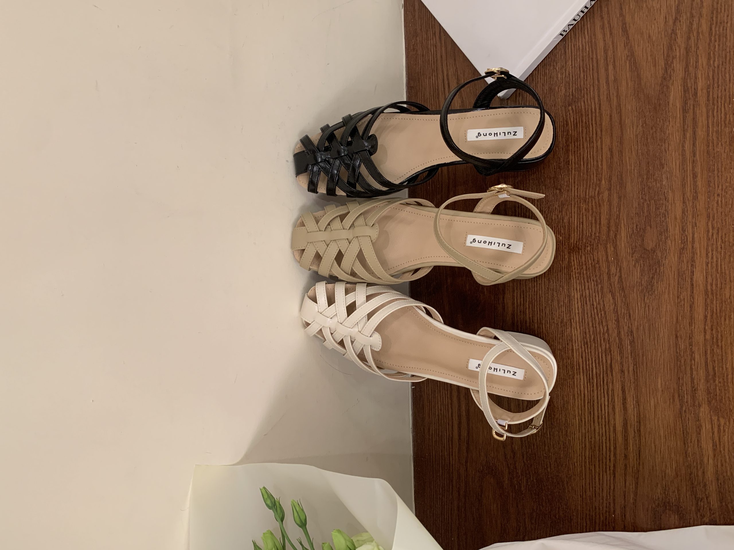 French Vacation Woven Bohemian Wrap Sandals for Women Summer 2025 Roman Style Mary Jane Shoes