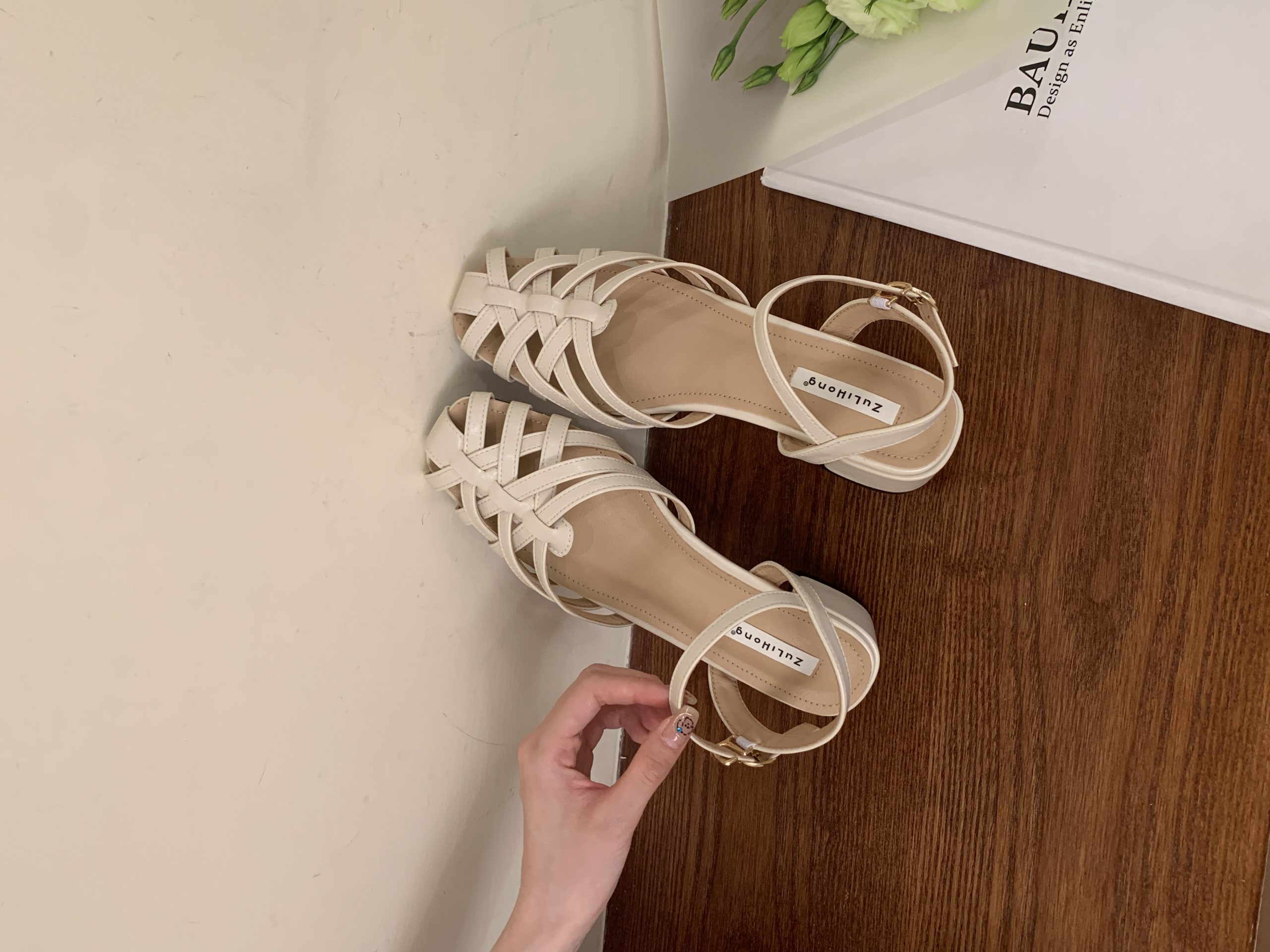 French Vacation Woven Bohemian Wrap Sandals for Women Summer 2025 Roman Style Mary Jane Shoes