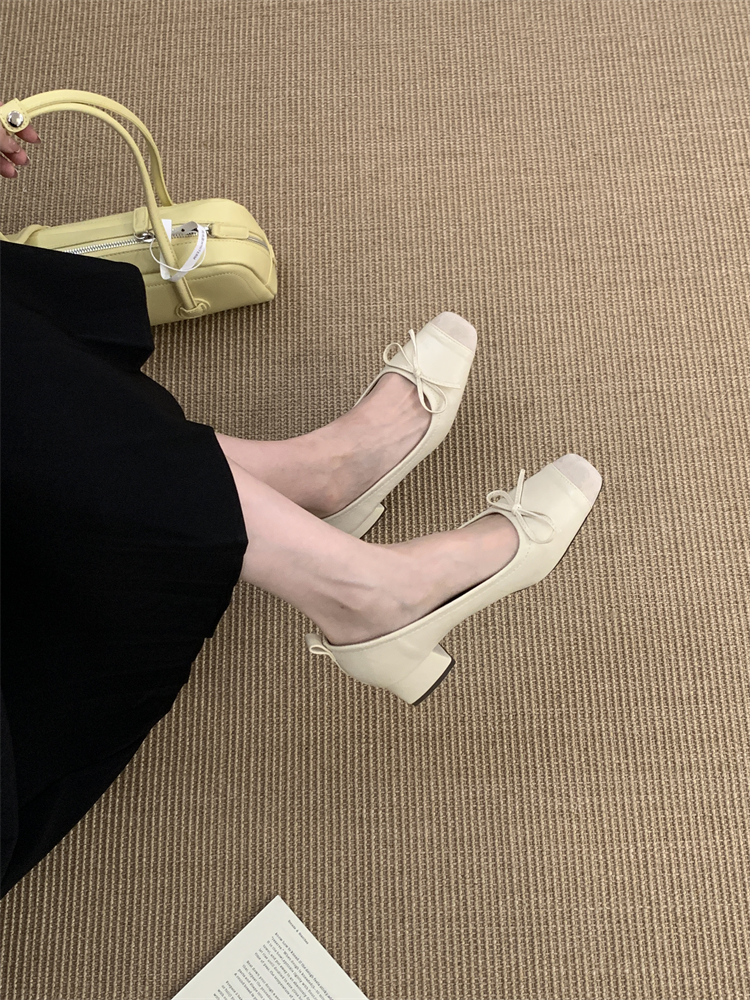 1751703530497_pO4kaM.jpg French Style Square Toe Chunky Heel Black Shoes Soft Sole Shallow Mouth Mary Jane Shoes for Women