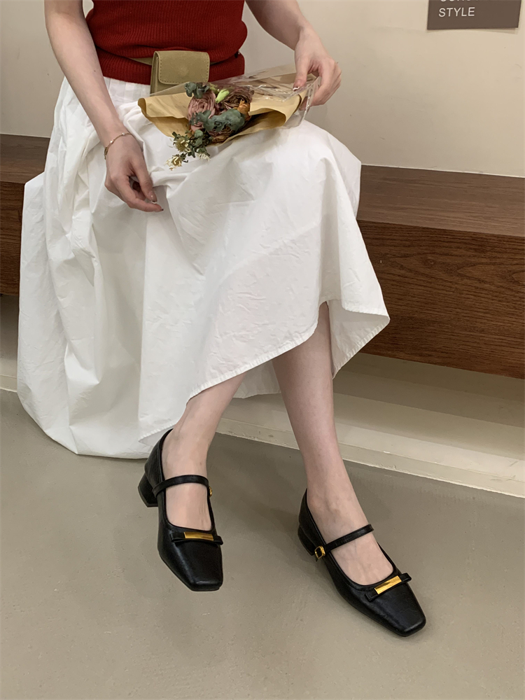 1751704276844_VgCgEK.jpg Retro Mary Jane Shoes for Women 2025 New Summer Low Heel Chunky Heel Square Toe with Buckle Bow