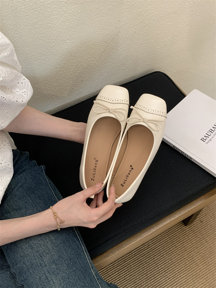 1751706232759_dZma2a.jpg Korean Style Fashion Casual Slip-On Women's Shoes 2025 New Flat Square Toe Bow Commuter Loafers