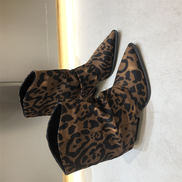 Patent Leather High Heel Tube Boots Autumn Winter New Zip Chunky Heel Short Boots Women Pointed Toe Slim Boots