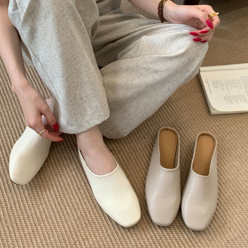 1753518336819_twZHIl.jpg Baotou Half Slippers Women 2025 New Summer Korean Chic Retro Woven Fashion Flat Outdoor Beach Shoes