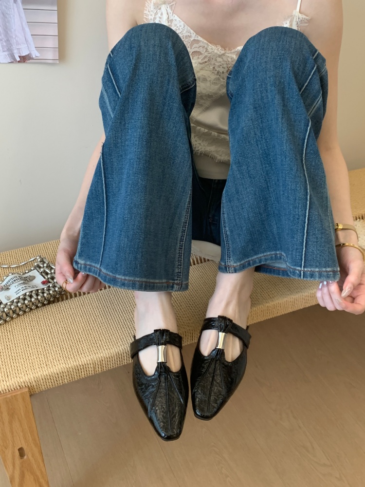 Chanel Style Half Slippers Women's Heel Toe Covered Slippers 2026 Spring Autumn New Fashion Versatile Flat Shoes